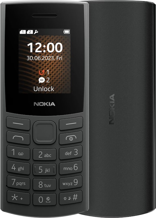 Image du produit Nokia 105 (2023) 4G Dual SIM Black (EN,HR,MK,SRB,SLO,ALB,CZ,HU,DE) UE (1.77", 4G)