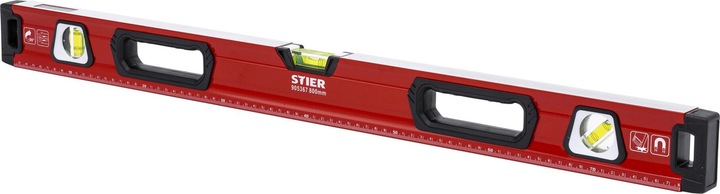 Stier Livella a bolla Premium con magnete e tre livelle 800 mm ±0,5 mm/m (80 cm)