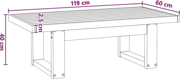 Image du produit vidaXL Couchtisch (119 x 60 x 40 cm)