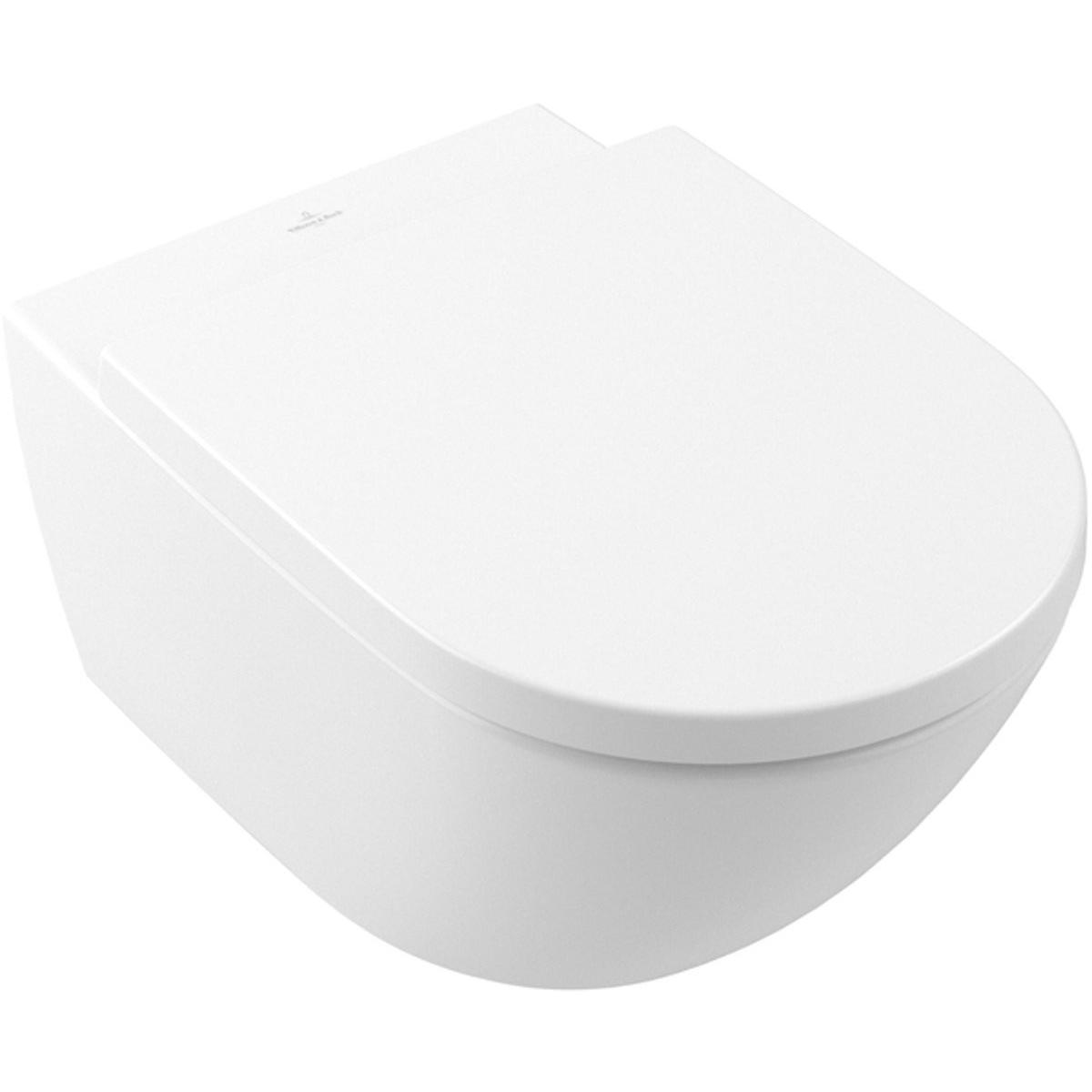 Villeroy & Boch, Toilette, & boch Subway 3.0 armadio a bacchetta 56cm zonder spoelrand diepspoel ceramica+ pietra bianco