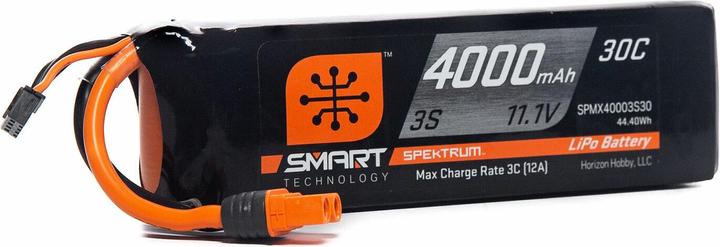 Image du produit Spektrum Pack LiPo 4000mAh 3S 11.1V Smart 30C IC3 (11.10 V, 4000 mAh)