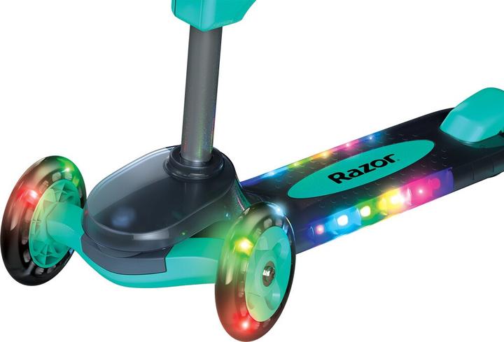 Actual product image Razor Rollie DLX 2-in-1 Convertible, light up deck - Teal - (20073645)