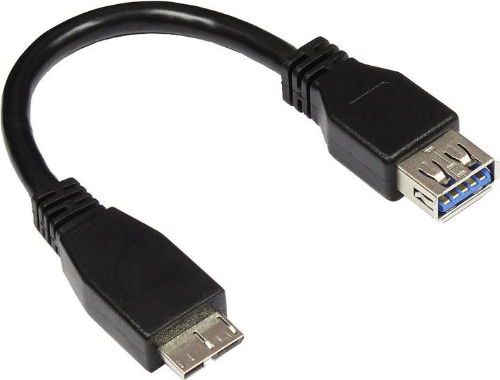 Image du produit Good Connections Câble adaptateur USB 3.0 OTG (On-the-go), micro prise B sur prise A, noir, 0,1m (0.10 m, USB 3.0)