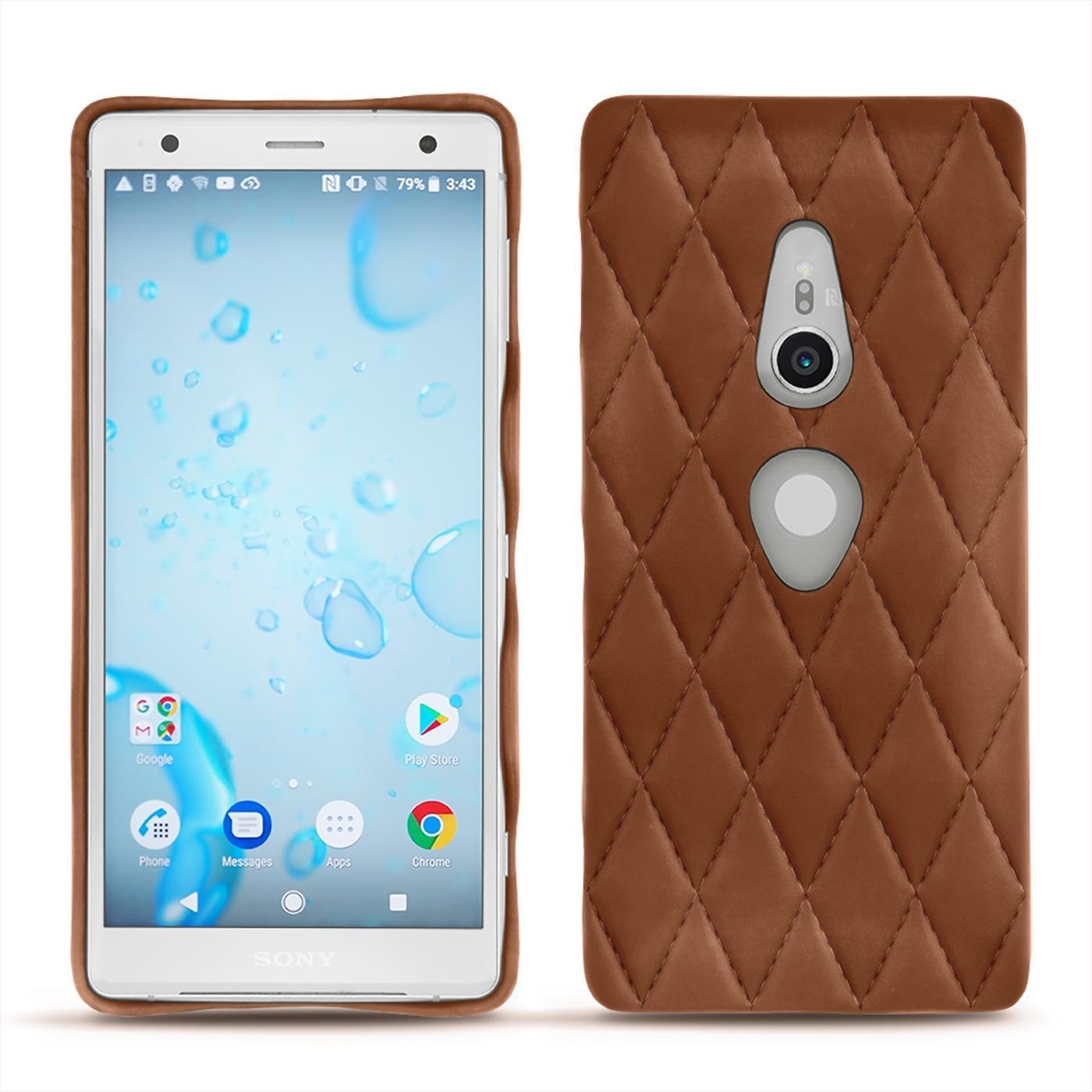 Thumbnail - Noreve Lederschutzhülle (Sony Xperia XZ2), Smartphone Hülle, Braun