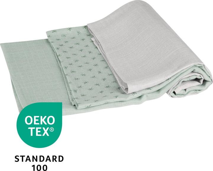 Productafbeelding Roba Set van 3 luiers Lil Planet frosty green (80 cm, 80 cm)