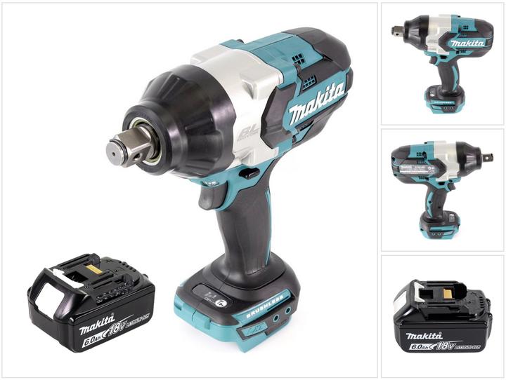 Produktbild Makita DTW 1001 G1 Akku Schlagschrauber 18V 3/4“ 1050Nm Brushless + 1x Akku 6,0 Ah - ohne Ladegerät (Akkubetrieb)