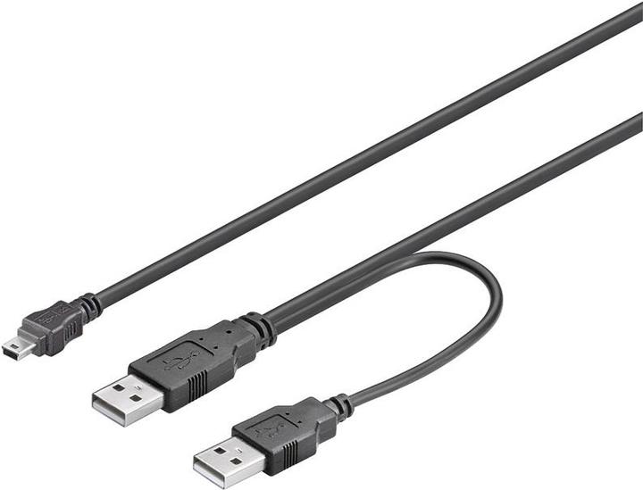 Image du produit Goobay 0,6 m 2 x USB A/mini USB B (0.60 m, USB 2.0)