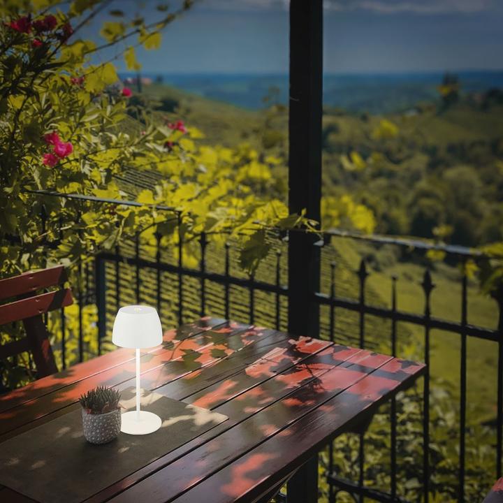 Produktbild B.K.Licht Akku LED Tischleuchte - Mini Touch, weiss (150 lm)