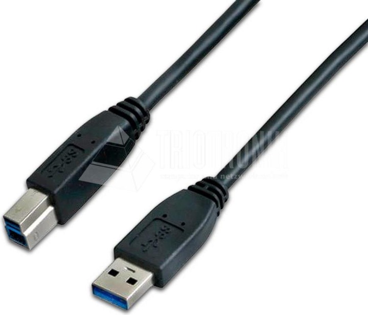 Produktbild Wirewin USB 3.0 Kabel, A-Stecker/B-Stecker, schwarz USB (0.50 m, USB 3.0)