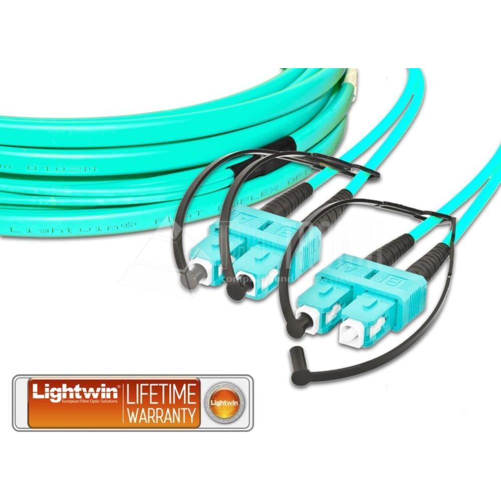 Lightwin High Quality Flat-Duplex LWL Patchkabel, MM OM3, SC (S/FTP, 5 m), Netzwerkkabel
