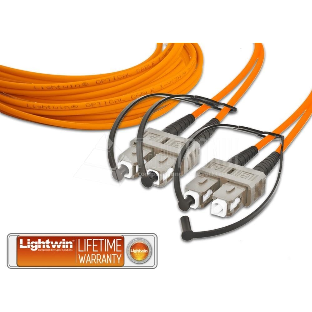 Lightwin High Quality Duplex LWL Patchkabel, MM OM1, SC (2 m), Netzwerkkabel