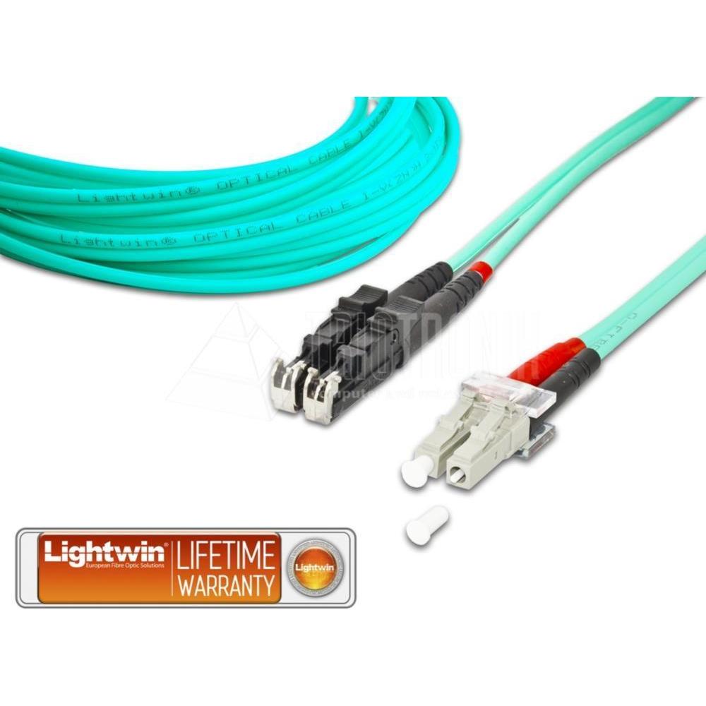 Lightwin High Quality Duplex LWL Patchkabel, MM OM3, E2000 (S/FTP, 15 m), Netzwerkkabel