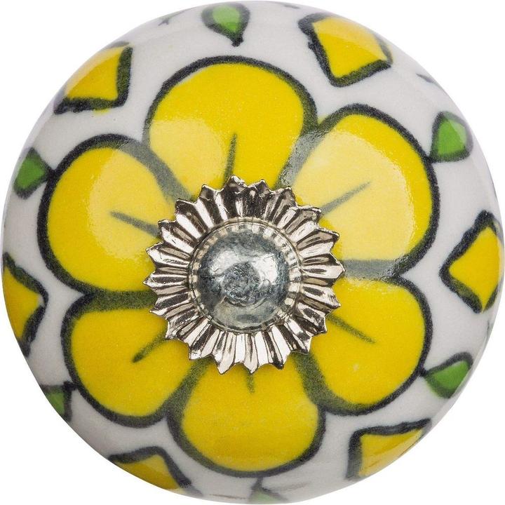Image du produit Tranquillo Poignée de meuble faite main, Ø 4 cm, multicolore/argentée