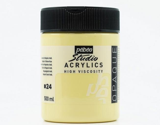 Produktbild Pebeo Studio Acrylics feine Acrylfarben (Neapelgelb Imit, 500 ml)