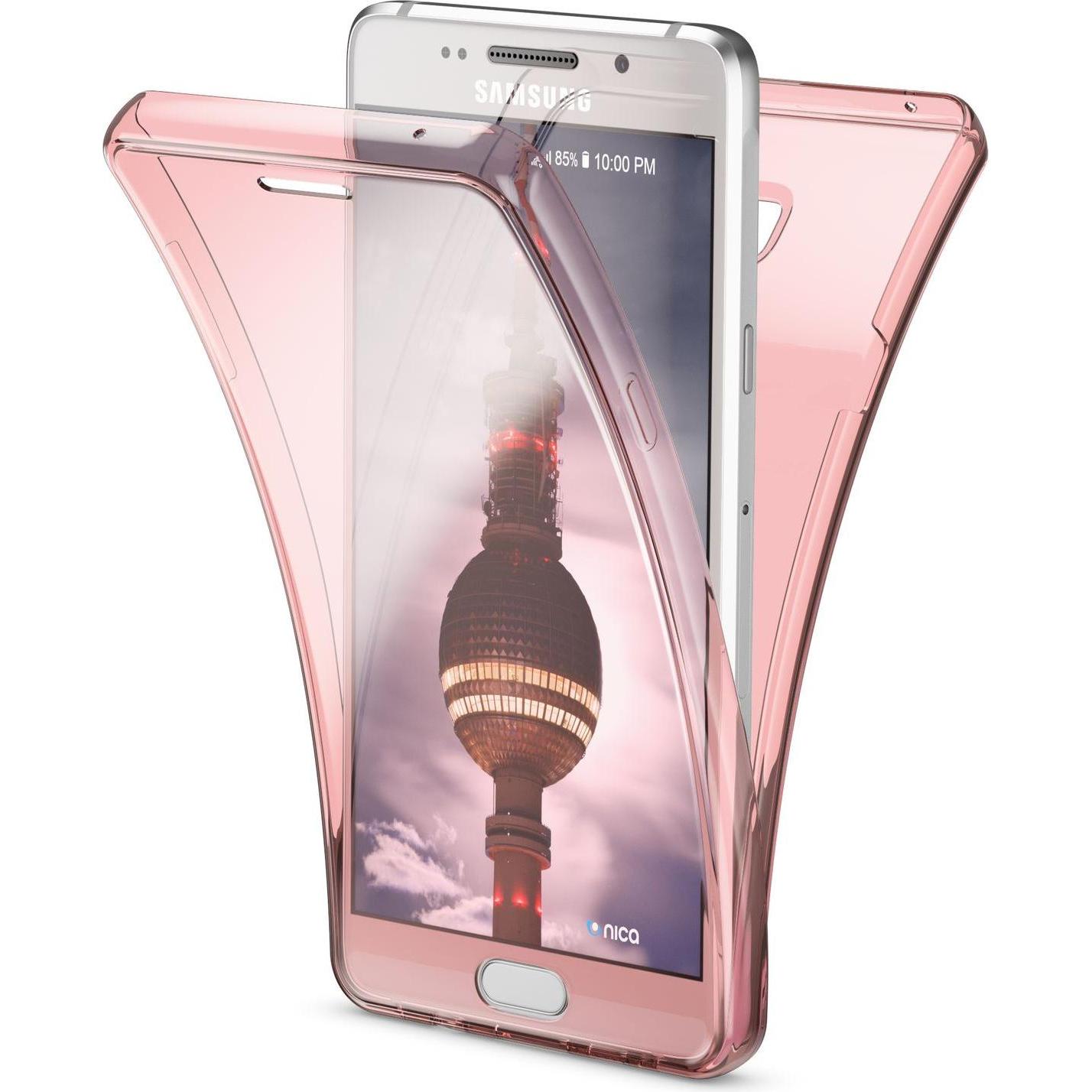 Nalia 360 Grad Handyhülle (Samsung Galaxy A3 (2016)), Smartphone Hülle, Rosa