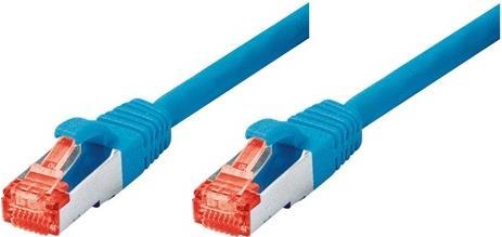 Produktbild Tecline Patchkabel S-STP (PIMF), Cat 6, blau, 1,0 m Patchkabel mit besonders schmalem Knickschutz (S/FTP, CAT5e, 1 m)