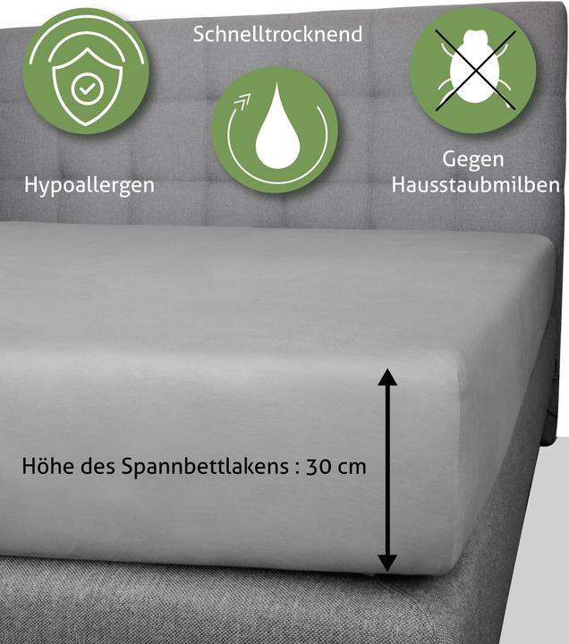 Actual product image Aspero Bamboo fitted sheet Macau (180 x 200 x 30 cm)