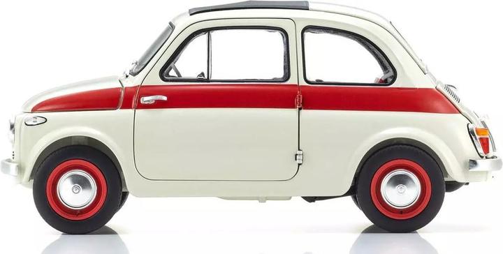 Produktbild Kyosho Fiat Nuova 500 Sport Light Grau/Rot 1:18