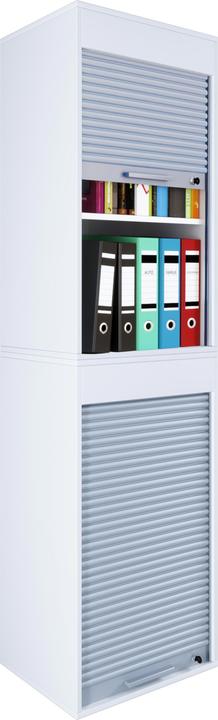 Image du produit VCM Armoire de bureau Armoire à dossiers Armoire à rideaux en bois "Aktos XL (50 x 40 x 186 cm)