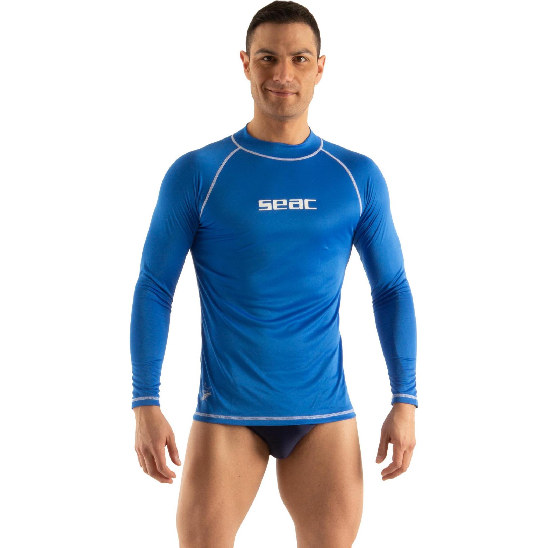 Seac, Herren, Badeshirt, T-Sun Lang Herren, Blau, (M)
