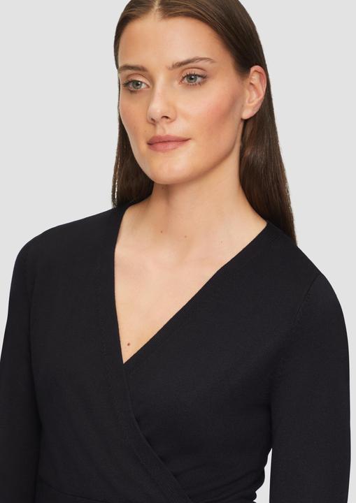 Produktbild s.Oliver Strickpullover Feinstrickpullover in Wickel-Optik (32)