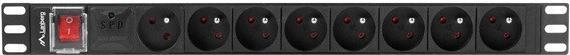 Image du produit Lanberg PDU-PRO-07F-0200-BK Unité de distribution d'alimentation (PDU) 6 sorties AC 1U