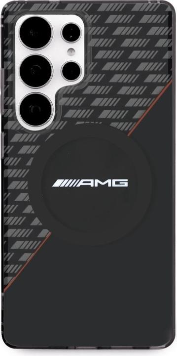 Produktbild Mercedes AMG Double Layer Rhombs MagSafe Case for Samsung Galaxy S25 Ultra - Black/Red (Samsung Galaxy S25 Ultra)