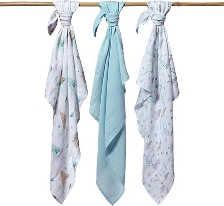 Productafbeelding Babyono Natürliche Bambuswindeln Blau (70 cm, 70 cm)