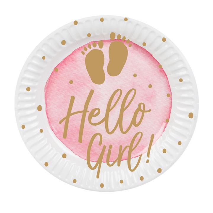 Actual product image Boland 10 paper plates Hello Girl! Ø23cm (10 pcs.)