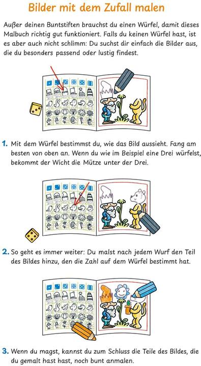Actual product image Mein lustiges grosses Malspielbuch: Würfeln & Malen (ab 7 Jahren)