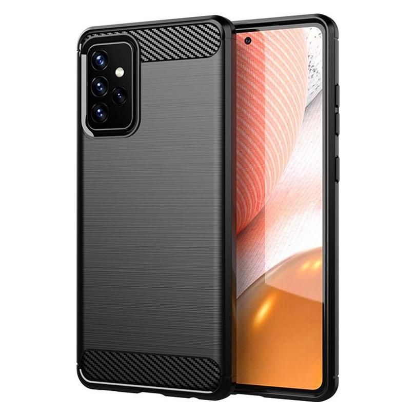 Techsuit Nero - Carbon Silicone - Samsung Galaxy A72 4G / A72 5G - Black (Samsung Galaxy A72, Samsung Galaxy A72 5G), Cover Smartphone,