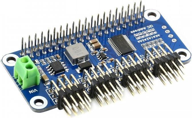 Actual product image WaveShare Servo driver HAT (B) for Raspberry Pi 16-channel with I2C