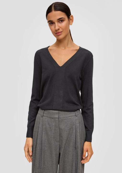 Produktbild s.Oliver Strickpullover Feinstrickpullover aus Viskosemix (36)