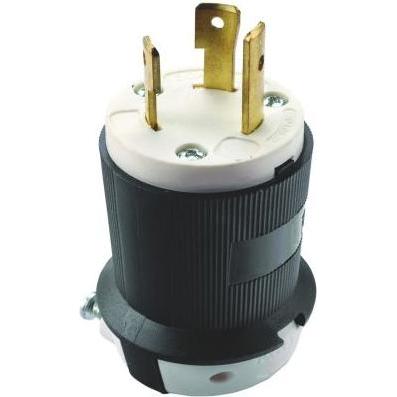 RS PRO Cavo con spina di rete, 2P+T, NEMA L5 - 20P, 125 V / 20A Nero, per gli USA, Cavo + Spina elettrica, Nero