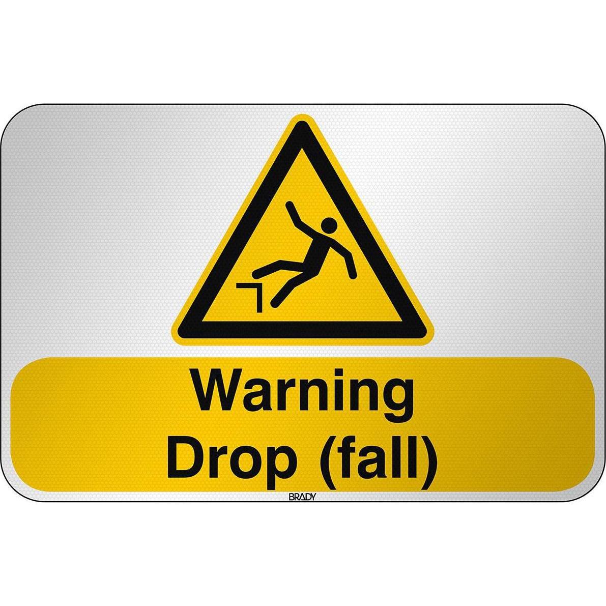 Brady, Etiketten, ISO Safety Sign Warning Drop