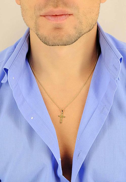 Image du produit Muau Pendant cross yellow gold 750, 26x12x2mm (Or jaune 750/18K)