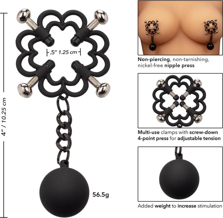 Image du produit CalExotics Pince à mamelon Power Grip 4 points Pression pondérée du mamelon