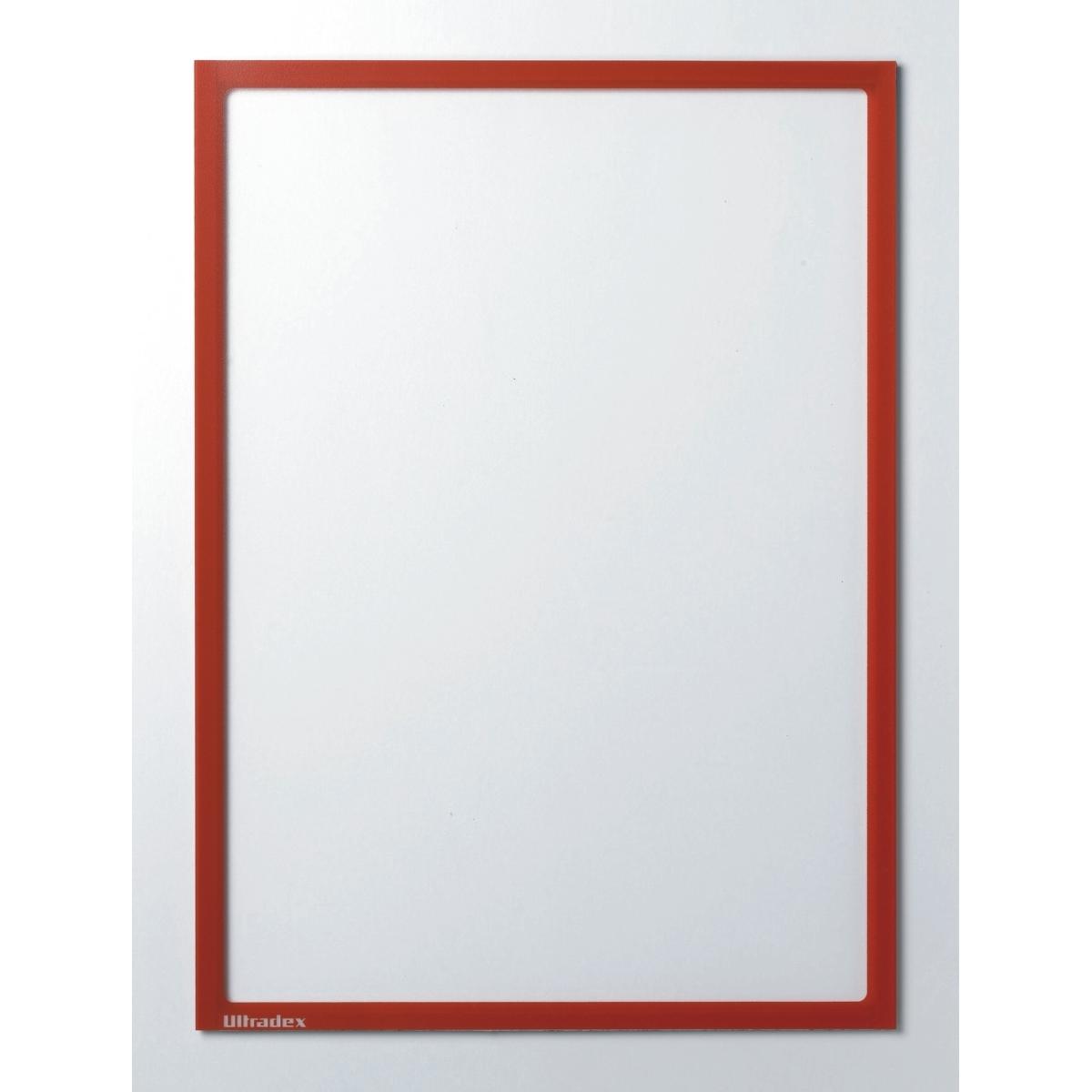 Ultradex, Informationsschild, Infotasche magnetisch für DIN A6 120x163mm VE=1 Stück rot