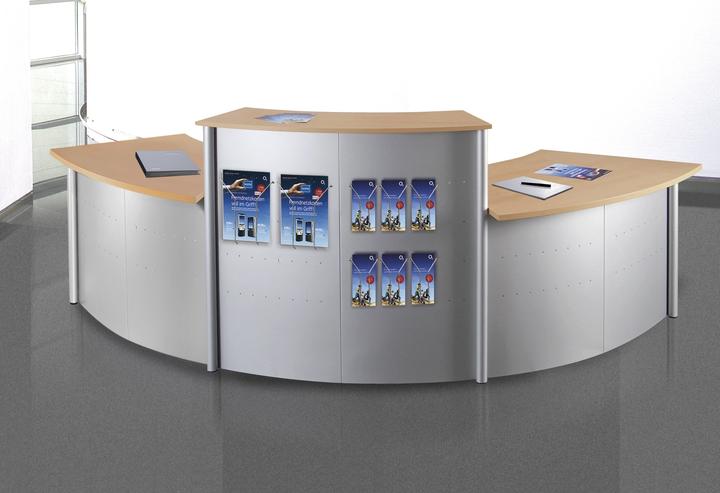 Productafbeelding Kerkmann Receptiebalie Genua beuken, zilver 116,0 x 70,0 x 115,0 cm