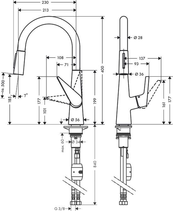 Produktbild hansgrohe Talis S Edelstahl