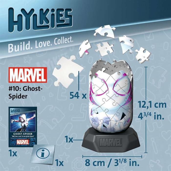 Produktbild Ravensburger Hylkies: Die neue Sammelfigurenreihe zum selbst zusammenbauen. Figur #09 - Spiderman - (54 Teile)