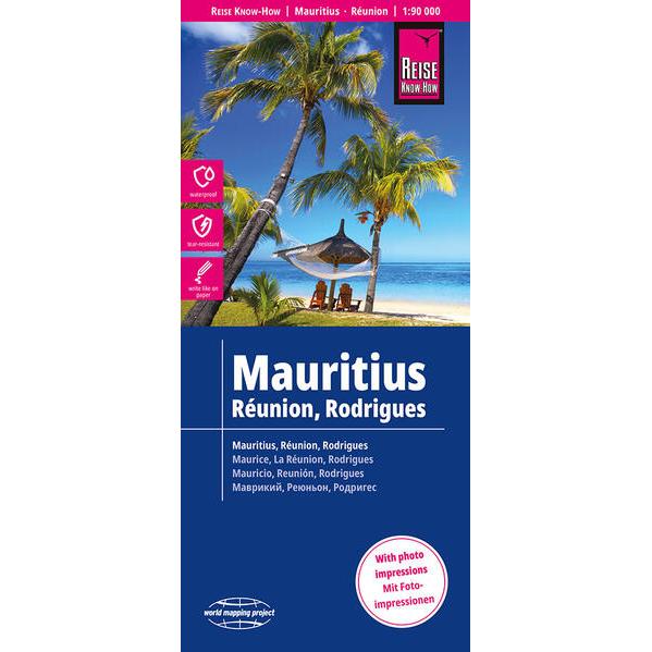 Landkarte Mauritius, Réunion, Rodrigues (1:90.000), Landkarte