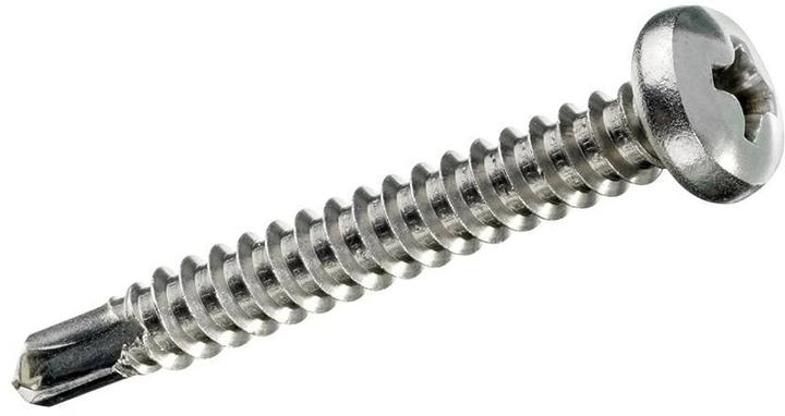 Image du produit FTM Vis autoforeuses tête bombée 4.2 x 25 mm acier inoxydable, 8x (8 Vis par pièce)