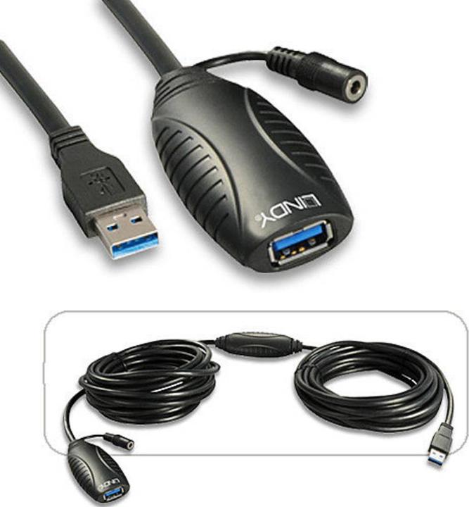 Productafbeelding Lindy USB 3.0 actieve uitbreiding (10 m, USB 3.0)