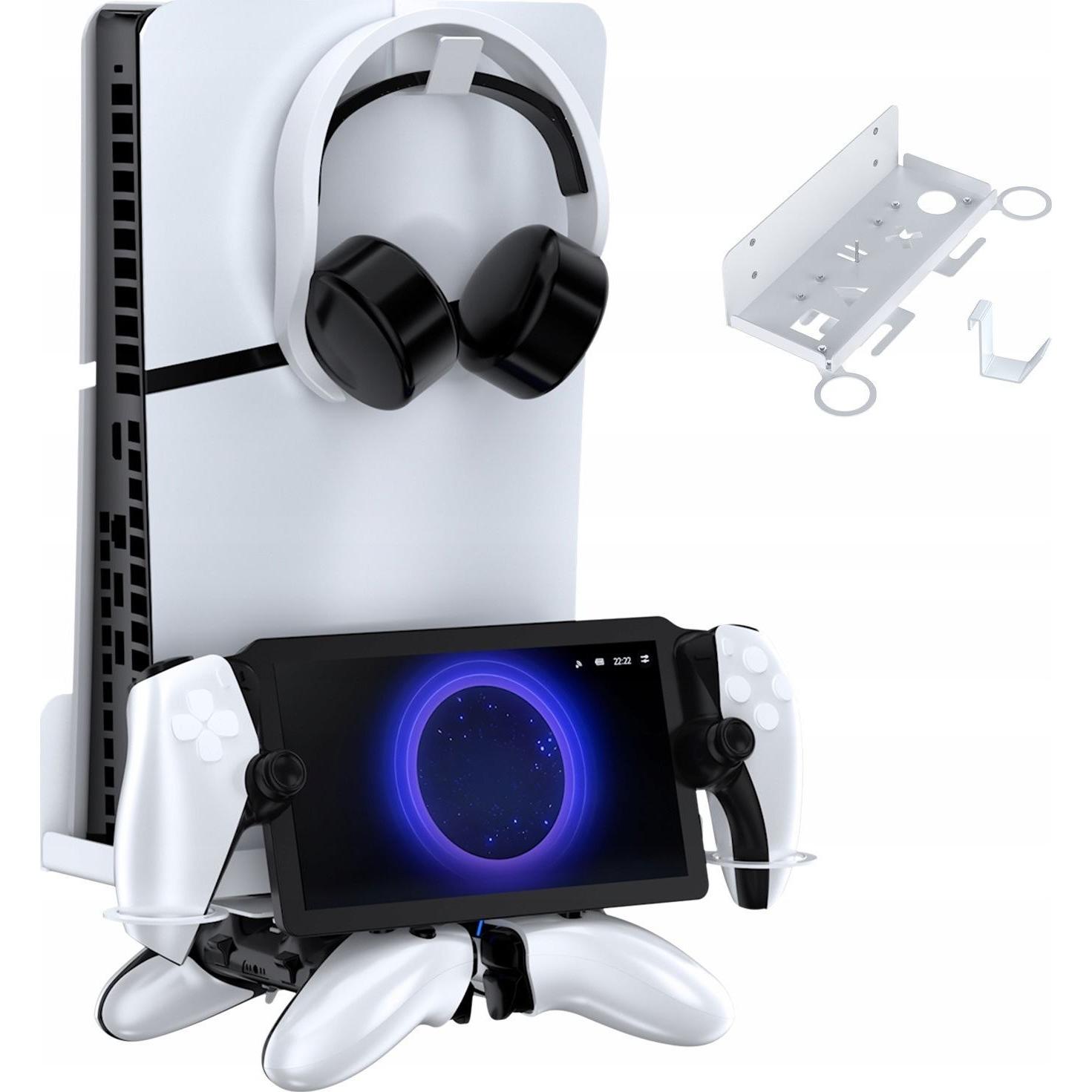 JYS Uchwyt Ścienny na Ścianę Wieszak do Sony PlayStation 5 PS5 SLIM + PS Portal / JYS-P5213 (PS5), Altri accessori gaming, Nero