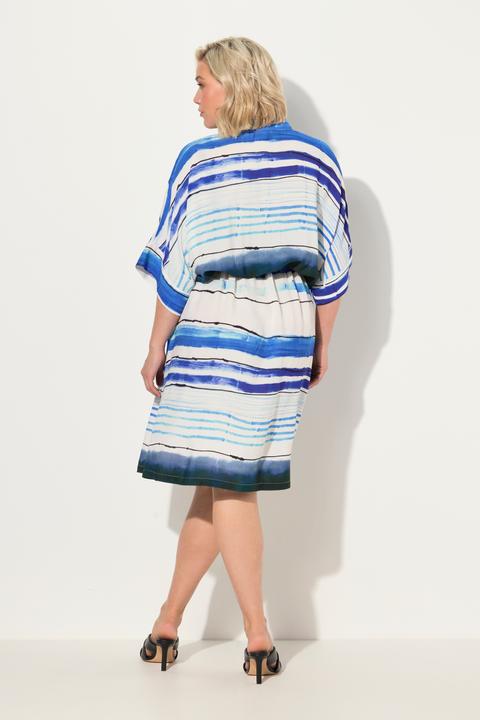 Actual product image Ulla Popken Oversized Striped Short Sleeve Shirt Dress (42, 44)