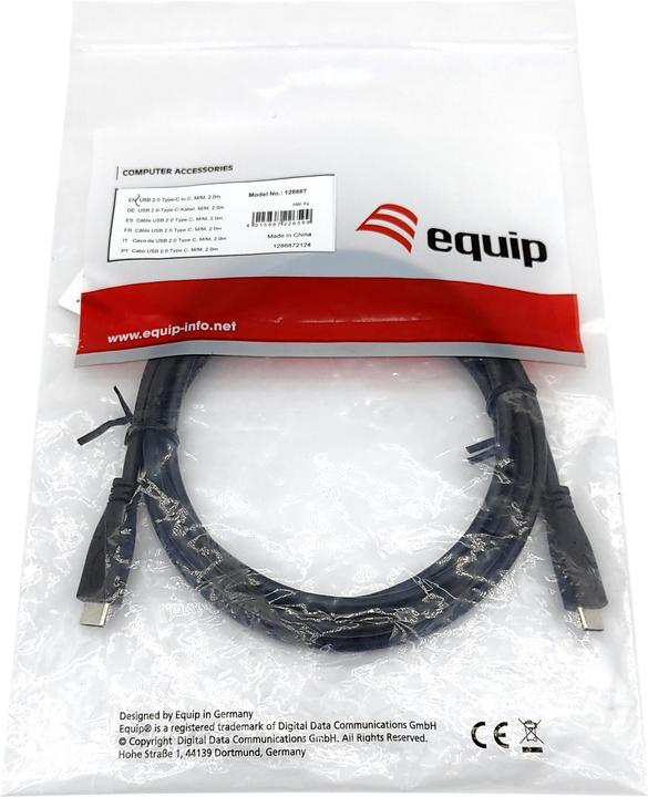 Image du produit equip Câble USB 2.0 C -> C mâle/mâle (2 m, USB 2.0)