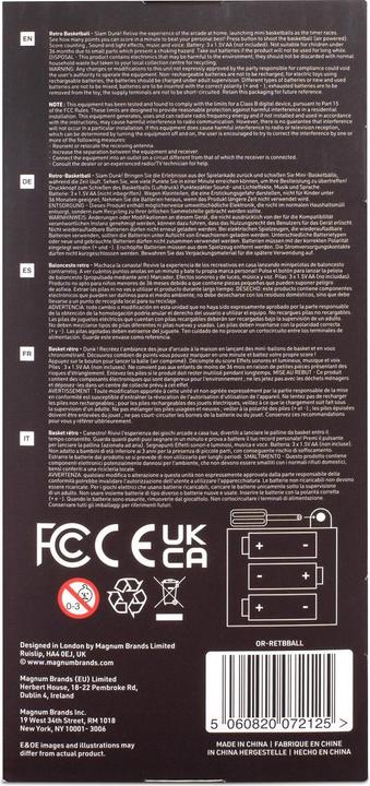 Actual product image Thumbs Up Retro Basketball Arcade Machine