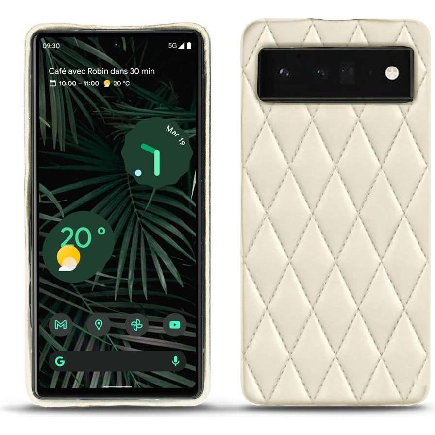 Noreve Lederschutzhülle (Google Pixel 6 Pro), Smartphone Hülle, Weiss