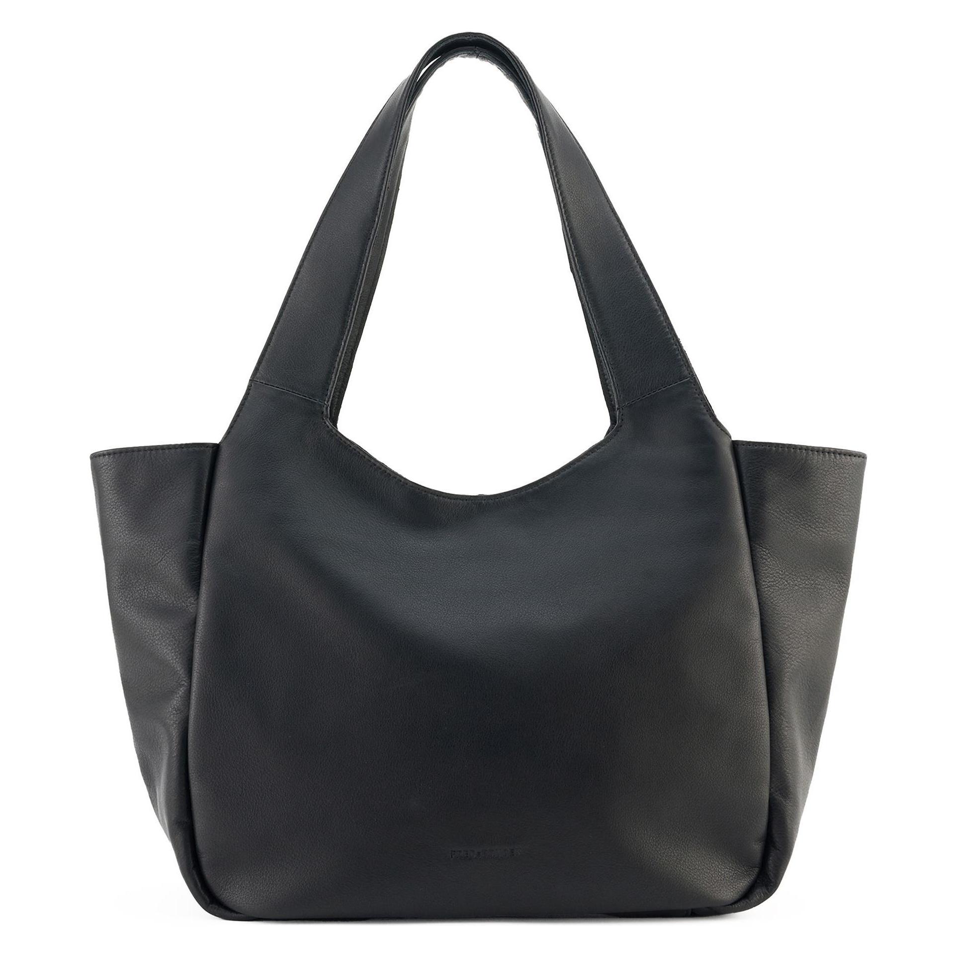 FredsBruder, Damen, Tasche, Just Easy Shopper Tasche Leder 33 Cm, Schwarz, (11 l)
